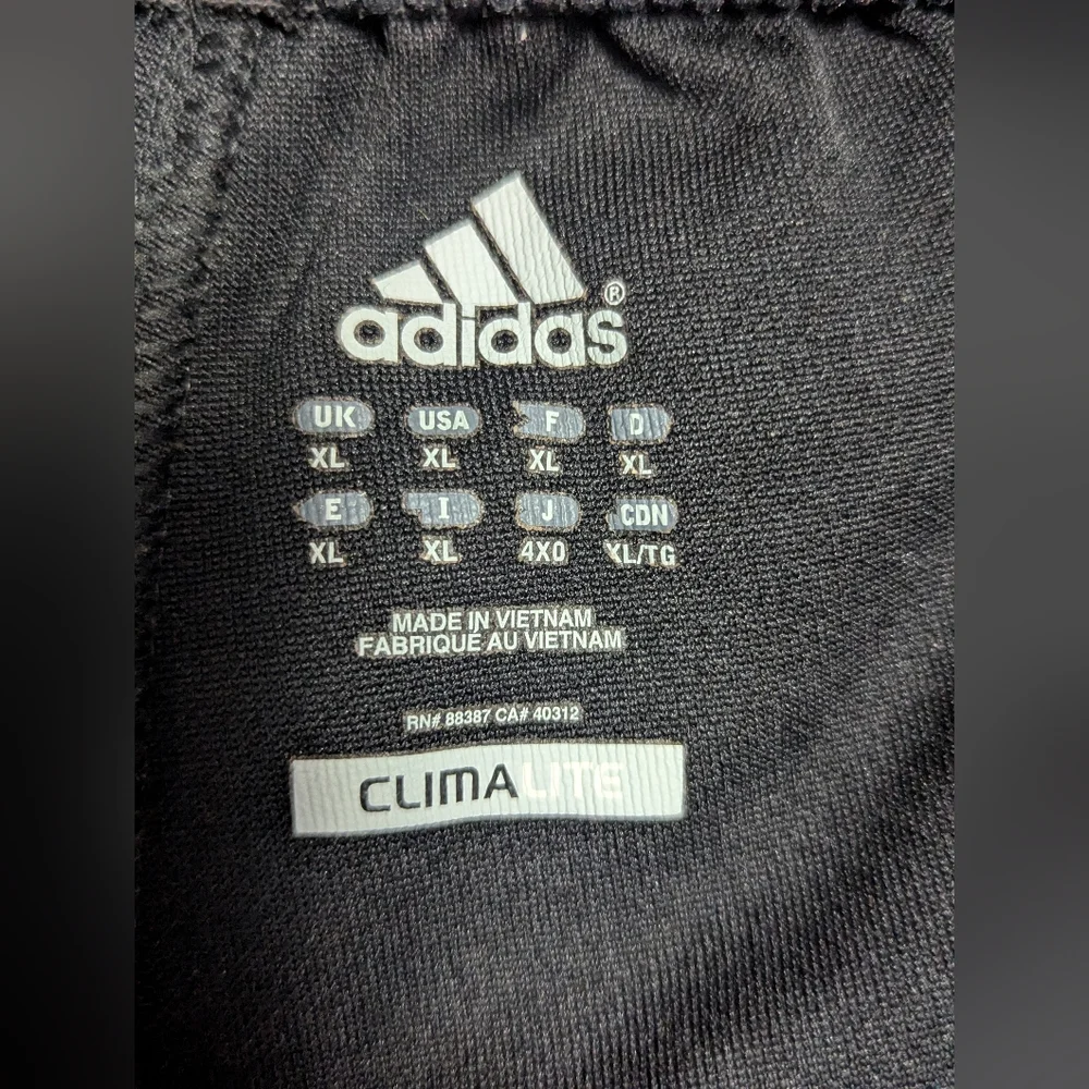 Mens Adidas Black Climalite Tapered Activewear Trackpants Joggers XL